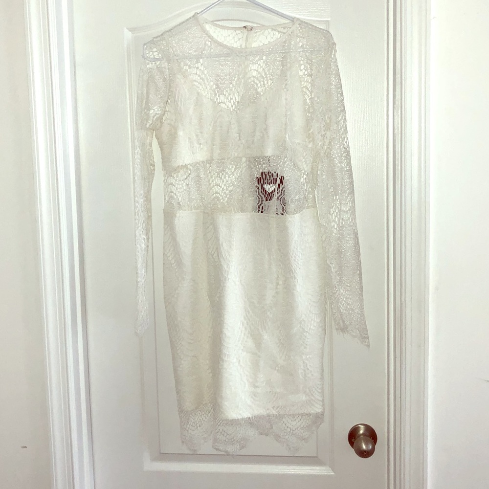 White lace dress